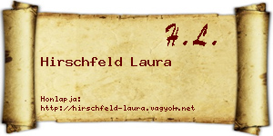 Hirschfeld Laura névjegykártya